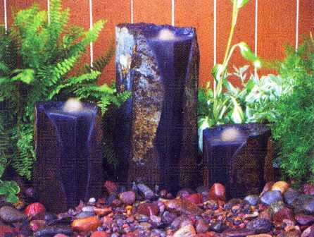 buy Aquascape - 3 Double Textured Mongolian Basalt Cored  Columns for Custom Water Features
